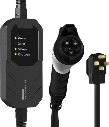 Skysword Level 2 EV Charger, 240V 16A 25FT Portable EVSE, NEMA 14-50 Plug Electric Vehicle Charging Station