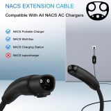 EV Charger Extension Cord for NACS, 26ft Max 240V 48A Compatible with Model 3/Y/X/S/, EV Charger Extension Cords NACS Plug for Home and Outdoor
