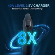 Level 2 EV Charger, 40 Amp 240V, Portable Electric Vehicle Charger with 25 ft J1772 Charging Cable NEMA 14-50 Plug, Plug-in EV Charging Station for Electric Cars