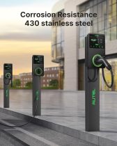 Autel Ev Charger Connector Pedestal, Freestanding Electric Car Charging Stations Stand Accessory, Corrosion Resistance, 403 Stainless Steel, Fits for All Autel Level 2 Chargers