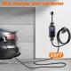 Level 2 EV Charger 40 Amp 110-240V 23ft Cable NEMA 14-50P, Mobile Portable Electric Vehicle Charger Plug-in Home EV Charging Station for SAE J1772 Evs Adjustable Current