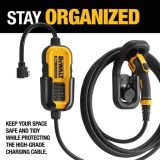 DEWALT Wall Mount Bracket for Electric Vehicle (EV) Charger, for Charging Handle and Control Box, Integrated Cable Organizer, Compatible 16 and 32 Amp Portable EV Chargers