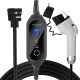 Level 1-2 EV Charger (16 Amp 110-240V 25ft Cable), Portable Electric Vehicle Charger with NEMA 6-20 Plug NEMA 5-15 Adapter,Plug-in Home EV Charging Station for SAE J1772 Evs