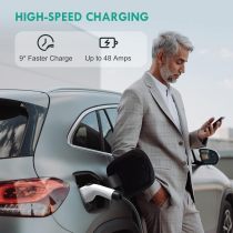 EV Charger Level 2, 48A 240V Electric Vehicle Charger with NEMA 14-50 Plug, 25ft-Cable ETL Listed Home/Outdoor EV Charging Station with WiFi APP & Delay Timer, for j1772 EVSE Cars