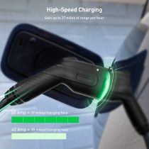 Autel Home Smart Electric Vehicle (EV) Charger, 50 Amp Level 2 Wi-Fi and Bluetooth Enabled EVSE 4G Touch Screen, with in-Body Holster and 25-Foot Cable Silver