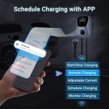 Tera for Tesla Electric Vehicle (EV) Charger: Level 2 J1772 2024 Upgraded ETL Energy Star 48A with Manual Setting Amps & Schedule on Unit 240V 25 FT Cable NEMA 14-50P W01 Silver