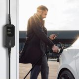 Level 1-2 EV Charger, 16A 25FT NEMA 6-20 Plug with NEMA 5-15 Adapter Portable Electric Vehicle Charging Station