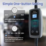 EP Level 2 Portable EV Charger, 16 to 40 Amp, 240 Volt, 25ft Cable, Upgraded Portable EV Charging Cable Faster Charging Station, Electric Vehicle Charger Compatible with All EV Cars NEMA 14-50P