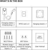 Electric Vehicle (EV) Charger, Outdoor Charging Station, Home Electric Vehicle Charging Station, with Level 2, Wi-Fi and Bluetooth Enabled EVSE, 25-Foot Cable,Hardwired