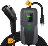 Level 1 EV Charger 240V /15 Amp UL Certified Metal Case Indoor/Outdoor Charging Station,NEMA 5-15 Plug 25-Foot Cable for Electric Cars…
