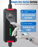 Level 1 & 2 Portable EV Charger 40Amp 240V 9.6KW 25 FT Electric Vehicle Charging Stations with NEMA 14-50, Scheduled Charging Adjustable Current Smart WiFi APP Electric Car Charger for SAE J1772