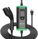 EV Charger Level 1+2, Mobile SAE J1772 Electric Vehicle Charging Station with NEMA 6-20 Plug and 5-15 Adapter 25 FT Cable, Portable 110V/240V 16A Adjustable Car Charger Equipment for All EVs