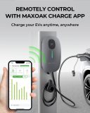 MAXOAK Electric Vehicle Charger - Adjustable 16A to 50A Output Current, Level 2, 240V, Hardwired, CSA Certified & NEMA Type 4, Smart APP Control, Compatible with All EV Brands
