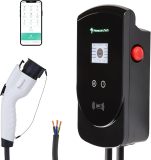 50 Amp - PRIMECOM.TECH Level-2 Smart Electric Vehicle Home Charging Station 220 Volt for Tesla and All EV Brands 30' Feet Length (30 Feet, Hardwire)