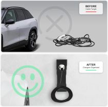 VarCozy EV Charger Holder, Wall-Mount Connector Nozzle Holster Dock with J-Hook for SAE J1772, Electric Car Charger Cable Holder, and Electric Vehicle Plug Combination for Outdoor/Indoor