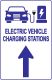 Electric Vehicle Charging Station Sign – Direction for EV Charging Station, Vivid Design Plus UV Protection to Last Longer, 3M Reflective(EGP) Rust-Free Aluminum at 18”x12” 0.063 