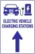 Electric Vehicle Charging Station Sign – Direction for EV Charging Station, Vivid Design Plus UV Protection to Last Longer, 3M Reflective(EGP) Rust-Free Aluminum at 18”x12” 0.063 