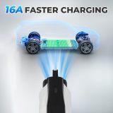 Portable EV Electric Vehicle Charger 16 Amp with 25 ft. Charging Cable NEMA 5-15 Plug Plug-in Home Electric Vehicle Charging Station for SAE J1772 Electric Vehicles