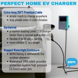 Level 2 EV Charger 50 Amp Home Hardwire, UL Listed & FCC & Energy Star Certified J1772 EV Car Charger, RFID & APP Control 240V 208V Electric Vehicle Charging Station Outdoor with 25ft Cable