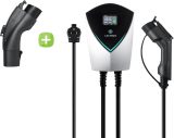 Lectron Bundle - V-Box 48 Amp Electric Vehicle Charging Station & Black Tesla to J1772 Charging Adapter, Max 48 Amp & 250V