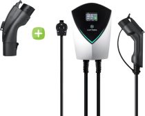 Lectron Bundle - V-Box 48 Amp Electric Vehicle Charging Station & Black Tesla to J1772 Charging Adapter, Max 48 Amp & 250V