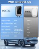 Level 2 EV Charger 48 Amp: 240V Electric Vehicle Charging Stations - 25ft Cable J1772 car Connector - Enabled Electric Car Charger Outdoor&Indoor - With Smart Display WiFi 5-15P to14-50R adapter cable