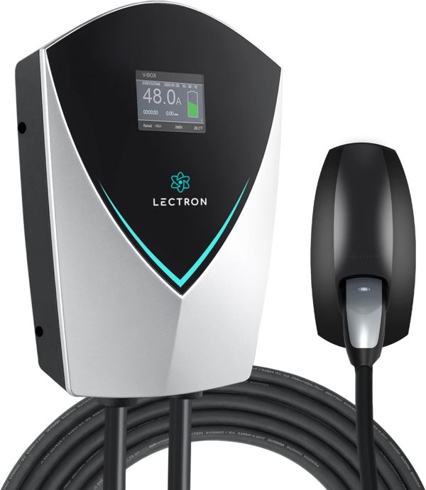 Lectron V-Box 48A Level 2 Tesla Charger - Tesla Home Charging Station with NEMA 14-50 Outlet/Hardwired - 11.5 kWh, 48A Max, 240V