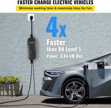 VEVOR LEVEL2 16A Amp 110V-240V 3.84 kW, Portable Electric Vehicle Charger with 25 ft Charging Cable NEMA 6-20 Plug, SAE J1772 Standard Plug-in Home EV Charging Station for Electric Cars