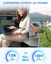 V2L Adapter for Hyundai Ioniq 5 Ioniq 6 Kia EV6, 15A 120V Vehicle-to-Load Adaptor, Hyundai Ioniq 5/6 Accessories, Kia EV6 V2L Connector, Convert EV to AC Outlet, Power Devices for Outdoor Camping