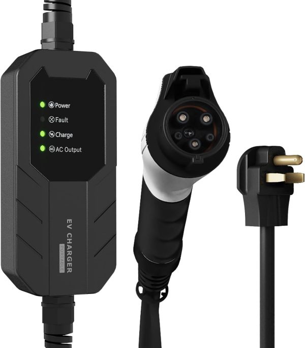 Skysword Ⅱ Level 2 EV Charger, 240V 16A 25FT Portable EVSE, NEMA 6-50 Electric Vehicle Charging Station