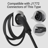 Tera EV Charger Holder for SAE J1772 Charger Heavy Duty Material Electric Car Wall Mount Connector Charging Cable Organizer Electric Vehicle Charging Station Car Accessories C01 Silver