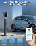 Level 2 EV Charger 48 Amp: 240V Electric Vehicle Charging Stations - 25ft Cable J1772 car Connector - Enabled Electric Car Charger Outdoor&Indoor - With Smart Display WiFi 5-15P to14-50R adapter cable