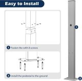 EV Charger Pedestal Tesla Charger Pedestal for EV Charger Tesla Pedestal for Wall Connector Tesla Charger Stand EV Pedestal for Tesla Gen 3, Tesla Mobile Connector, J1772 Charger, Silver White