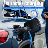 Level 2 Ev Charger up to 40Amp/ 240V, Electric Vehicle Charging Stations Compatible with J1772 EVs, NEMA 14-50 Plug with 23Ft Cable, UL Certified, Portable for Tesla Indoor/Outdoor, Grey