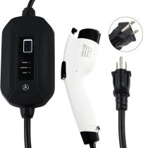 Portable EV Charger 16 Amp 240V with NEMA 5-15 Level 1 or NEMA 6-20 Level 2 Electric Vehicle Charging Station Adapter 24.6 ft (Level 1 (NEMA 5-15))