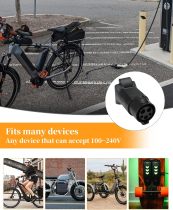 J1772 to Nema 5-15 Adapter, Portable EV Station Charging Adapter, EV Adapter Plug for E-Bike/Electric Skateboards/Mobility Scooter