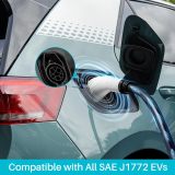 Electric Vehicle Charger with NEMA 14-50 Plug, Level 2 Portable EV Charging Station Adjustable Current 12A/16A/24A/32A/40A for SAE J1772 EVs