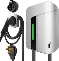 Tera Home EV Wall Charger: UL Listed Pure Copper 20FT Charging Cable    Level 2 Electric Vehicle Charging Station with Cable Holder up to 32A 240V, Easy Installation Z2