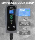 Level 2 Portable EV Charger, 16 to 40 Amp, 240 Volt, 25ft Cable, Portable EV Charging Cable Faster Charging Station, Electric Vehicle Charger Compatible with All EV Cars NEMA 14-50P