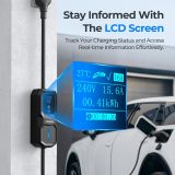 TOPDON Level 2 EV Charger, 32Amp 240V Portable Electric Vehicle Charger with 25 ft Charging Cable NEMA 14-50 Plug/NEMA 5-15 Adapter for SAE J1772 EVs, PHEVs