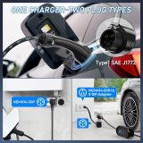 2024 Level 2 EV Charger[32Amp 7.2kW 110V-240V], 25FT Electric Vehicle Charger WiFi Enabled, Portable Electric Vehicle Charging Stations with NEMA 14-50 Plug & 5-15 Adapter