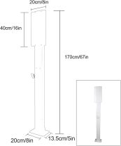 EV Charger Pedestal Outdoor, Electric Vehicle Pile, Electric Vehicle Charging Stations, Support Pole for EV Charging Station, Compatible with Mobile Connector(White,170cm)