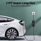 Portable EV Charger Level 1, 15Amp 110V, Electric Vehicle Charger with 21Ft Cable,NEMA 5-15P for Plug-in Home EV Charging Station,Compatible with SAE J1772 EVs and Tesla(Adapter Required)