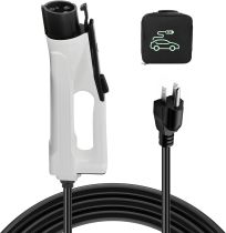 Portable EV Electric Vehicle Charger 16 Amp with 25 ft. Charging Cable NEMA 5-15 Plug Plug-in Home Electric Vehicle Charging Station for SAE J1772 Electric Vehicles