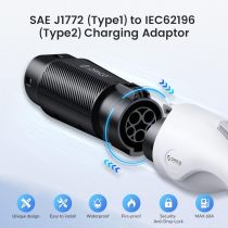 ORICO EV Charger Connector, Type 1 to Type 2 Adapter, SAE J1772 to IEC62196 Electric Vehicle Charging Adapter