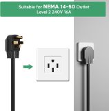 Skysword Level 2 EV Charger, 240V 16A 25FT Portable EVSE, NEMA 14-50 Plug Electric Vehicle Charging Station