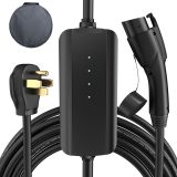 Level 2 EV Mobile Charger, 32Amp 240V Portable J1772 Electric Vehicle Charger, 16ft Extension Cord with NEMA 14-50 Plug, Home/Outdoor EV Charging Station for All J1772 Electric Cars