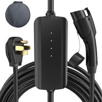 Level 2 EV Mobile Charger, 32Amp 240V Portable J1772 Electric Vehicle Charger, 16ft Extension Cord with NEMA 14-50 Plug, Home/Outdoor EV Charging Station for All J1772 Electric Cars