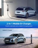 G1 Level 2 EV Charger(40Amp, 240V, NEMA 14-50P), Portable Electric Car Charger Adjustable Current/Timing Delay, 20FT Cable, Plug-Play EV Charging Station Wall-Mounted Home EVSE SAE J1772 EVs