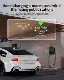 Level 2 EV Charger 48 Amp, Hardwired EV Charger Level 2, APP Control, Adjustable Current, Delay Timer, 25ft Cable, 240V J1772 Charger, EV Chargers for Home Level 2, FCC & ETL Certified, LCD Display